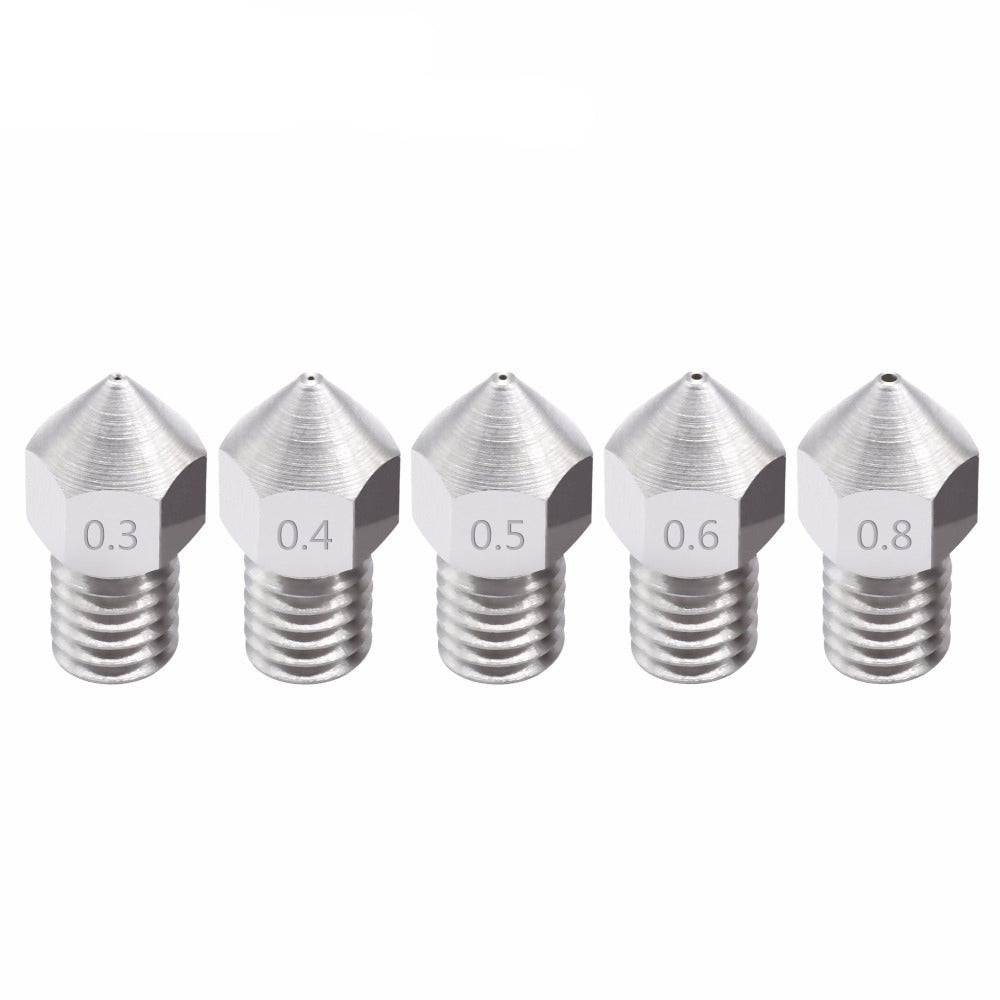 Edelstahl Nozzle MK8 0,4mm 0,2mm Düse Extruder M6 Druckerkopf 1,75mm 3D Drucker
