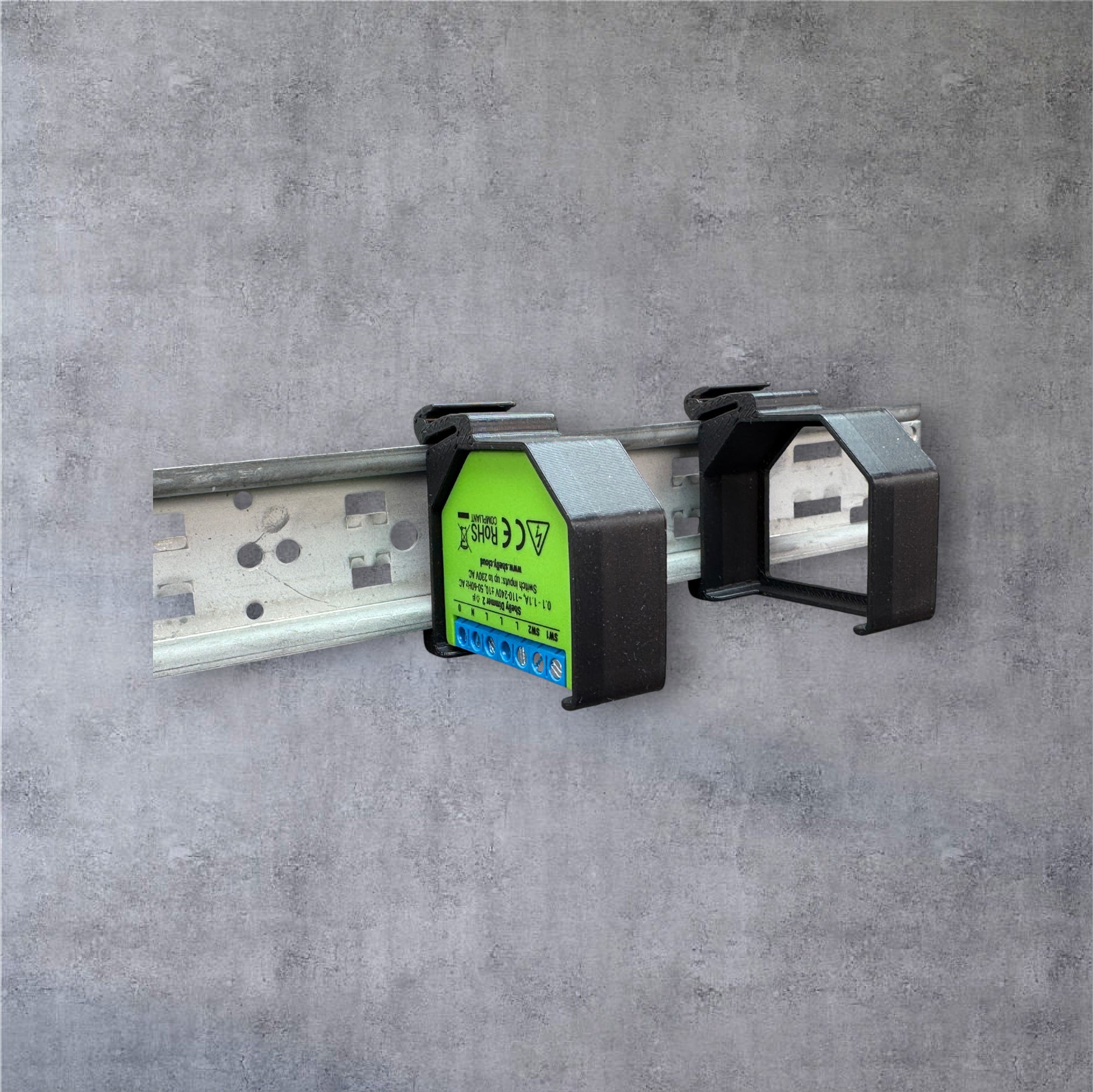 Shelly Dimmer 2 für eine 35 mm DIN Hutschiene