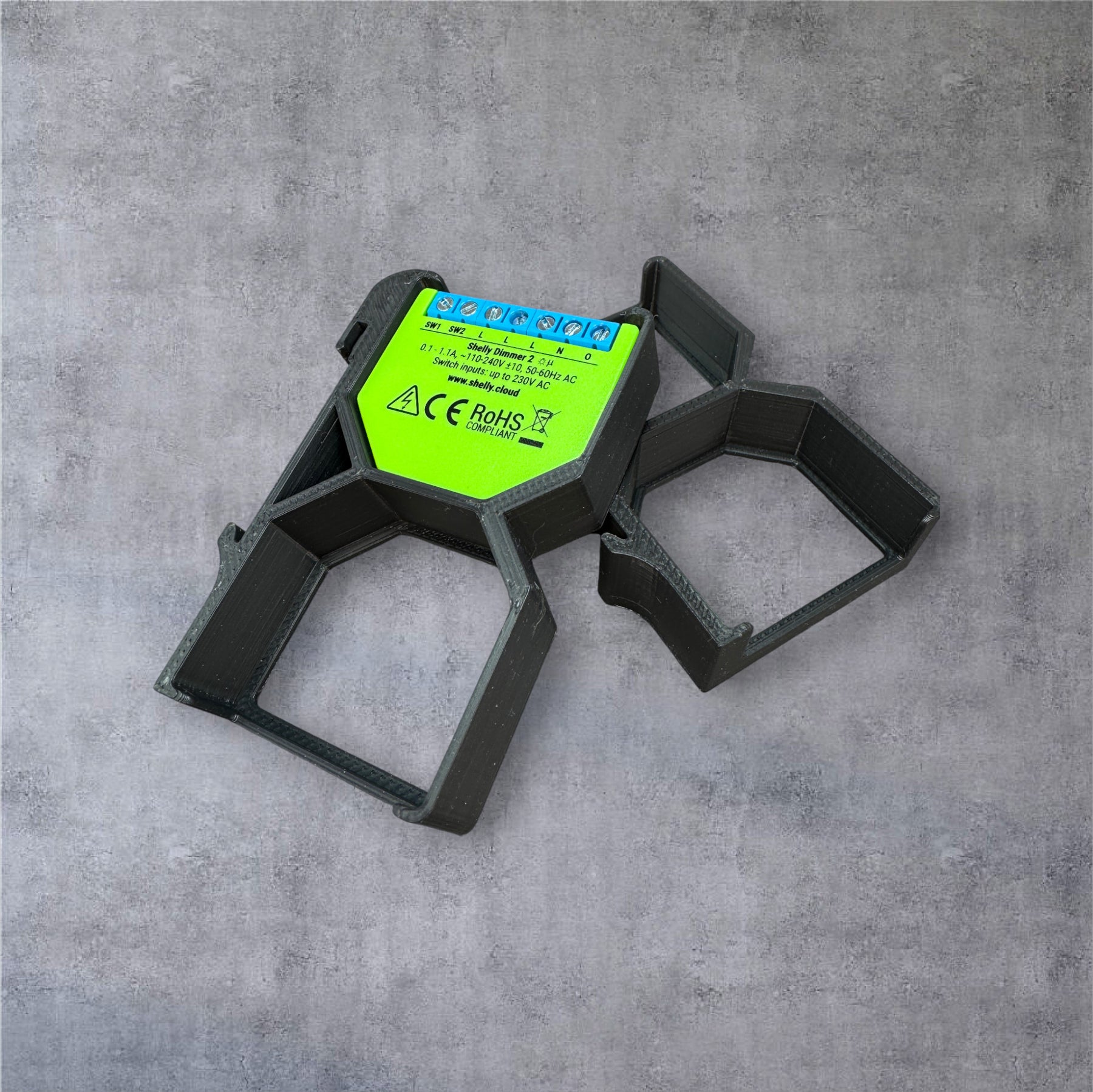 Shelly Dimmer 2 für eine 35 mm DIN Hutschiene
