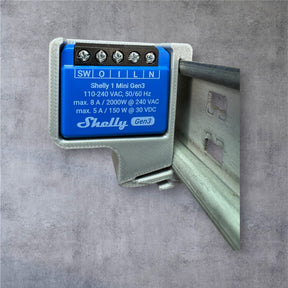 Shelly 1 Mini Gen3 DIN Rail Hutschienenhalter für eine 35 mm DIN Hutschiene