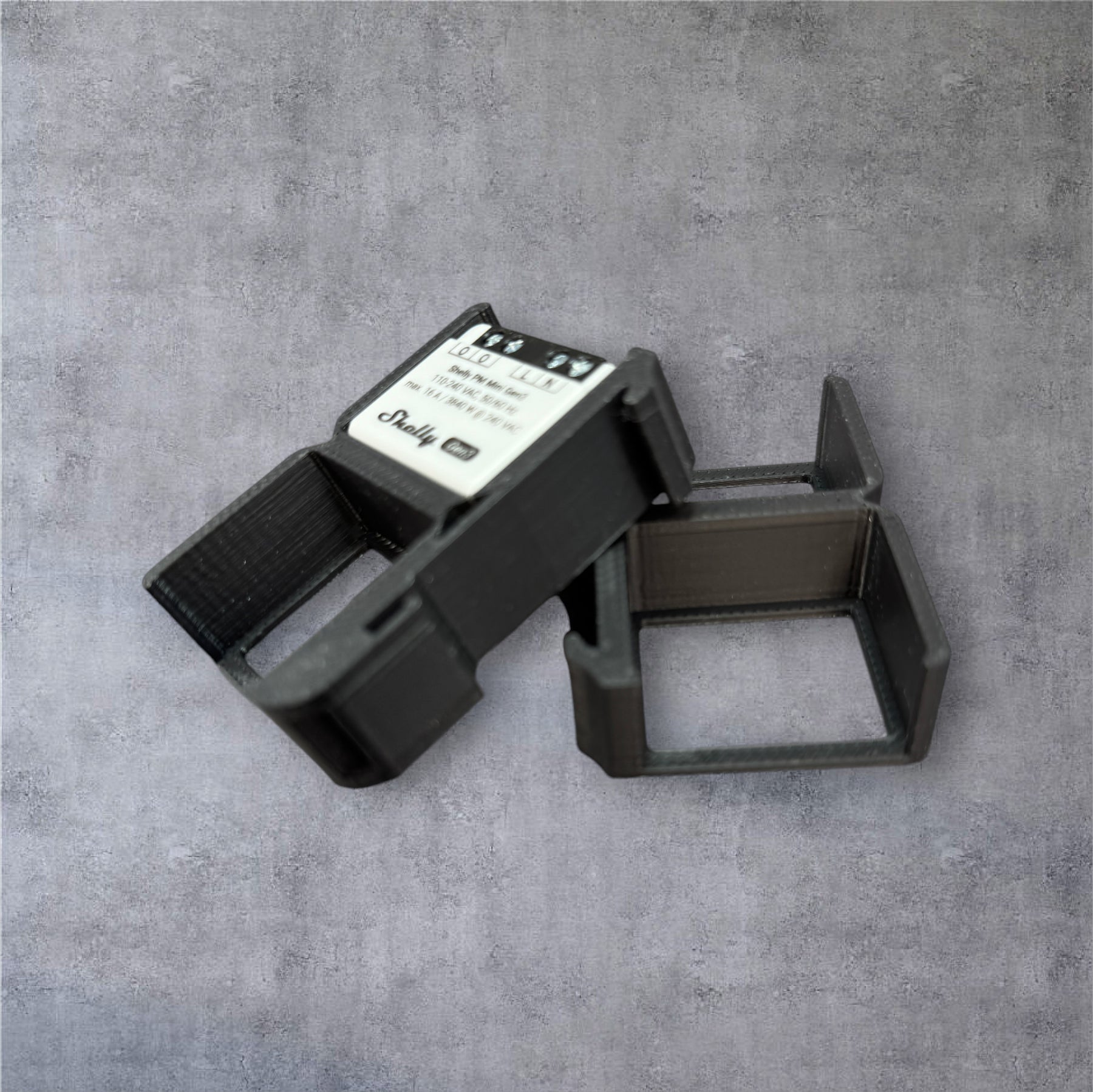 Shelly PM Mini Gen3 DIN Rail Hutschienenhalter für eine 35 mm DIN Hutschiene