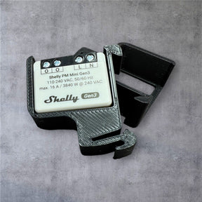 Shelly PM Mini Gen3 DIN Rail Hutschienenhalter für eine 35 mm DIN Hutschiene