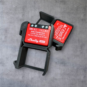 Shelly 1 PM Mini Gen3 DIN Rail Hutschienenhalter für eine 35 mm DIN Hutschiene