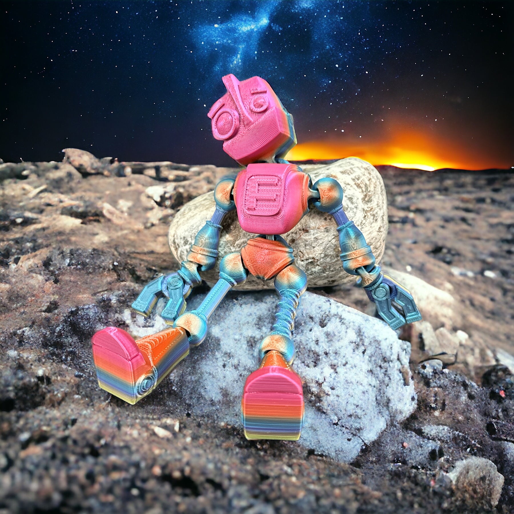 Flexibler Roboter - Natürliches Spielzeug aus nachhaltigem 3D-Druck