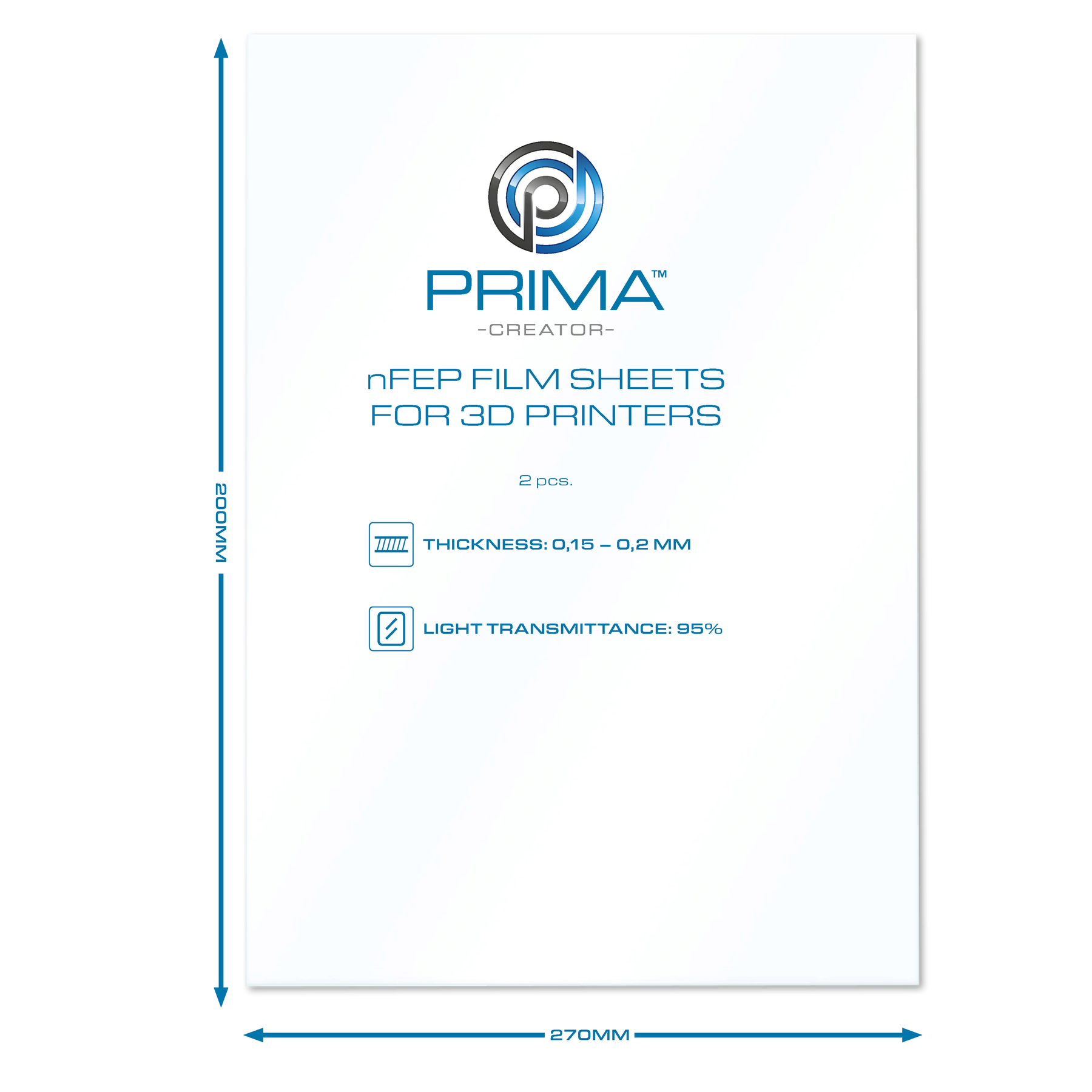 NFEP Film Sheets For 3d Printers - 200 X 270 Mm - 2-Pack