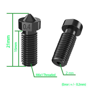 Volcano Gehärtet Stahl Düse Nozzle 1,75mm E3D Sidewinder 3D Drucker
