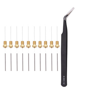 V6 Reinigungs Set 0.4mm | Nadeln+Pinzette+Düse/Nozzle 3D-Drucker E3D Hot Ends V5,V6