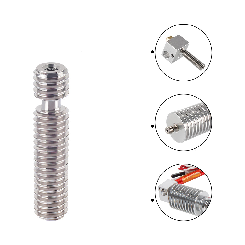 Heatbreak mit PTFE Zuführrohr MK8 30mm 1,75mm 3D Drucker z.B. passend für Anet Prusa