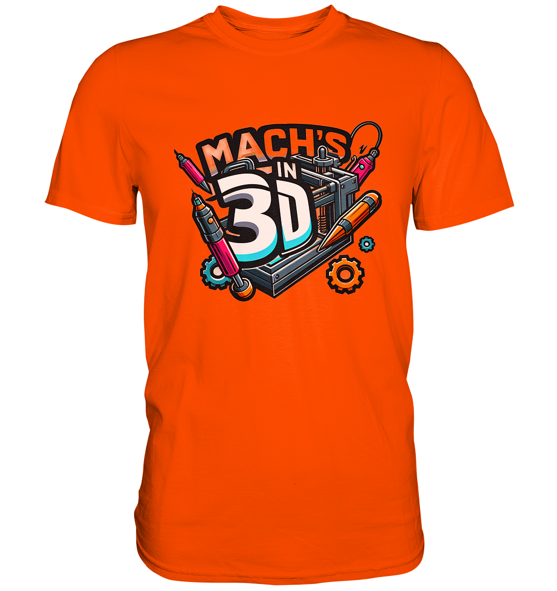 T-Shirts mit dem Design „Mach's in 3D“ in vielen Farben und Größen - Premium Shirt