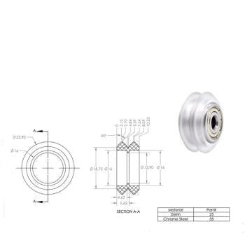 Laufrolle V Slot Rolle für 3D-Drucker oder CNC-Fräse - Kugellager 625zz Lager z.B. passend für Ender Sidewinder