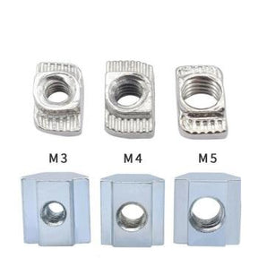 Nutenstein Hammermutter Nut 6 in M3 M4 M5 T-Nut gross & klein für Alu Profil